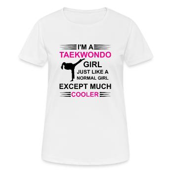 Taekwondo Girl black - Women's Breathable T-Shirt - white - Front - AI Model Female 172 dark (172cm)