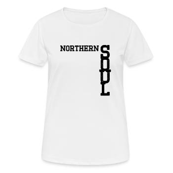 Northern Soul Vintage - T-shirt respirant Femme - blanc - Devant - AI Model Female 172 dark (172cm)