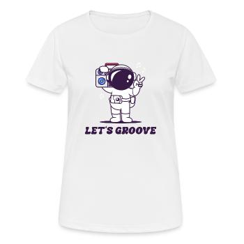 Cadeau musical de l’astronaute de groove - T-shirt respirant Femme - blanc - Devant - AI Model Female 172 dark (172cm)
