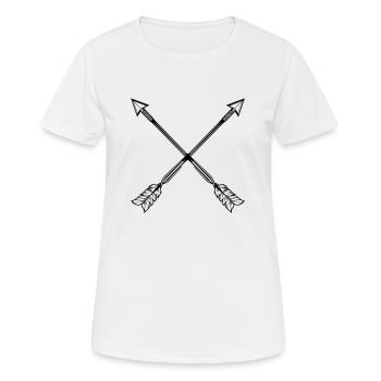 Pfeile - Frauen T-Shirt atmungsaktiv - Weiß - Vorne - AI Model Female 172 dark (172cm)