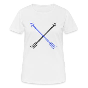 Flèches - T-shirt respirant Femme - blanc - Devant - AI Model Female 172 dark (172cm)