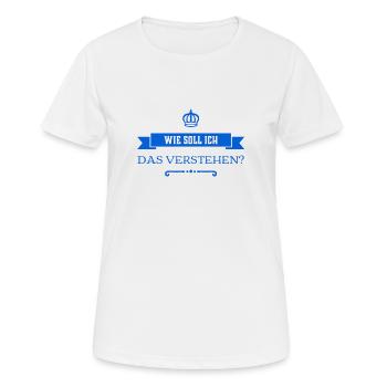 ich verstehe nur Bahnhof - Frauen T-Shirt atmungsaktiv - Weiß - Vorne - AI Model Female 172 dark (172cm)