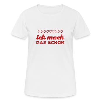 das kriege ich hin - Frauen T-Shirt atmungsaktiv - Weiß - Vorne - AI Model Female 172 dark (172cm)