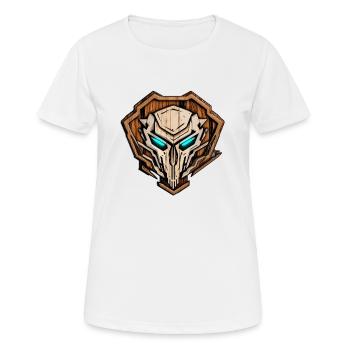 Holz Design Logo - Frauen T-Shirt atmungsaktiv - Weiß - Vorne - AI Model Female 172 dark (172cm)