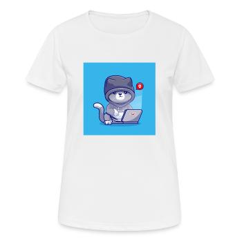 hacker design - T-shirt respirant Femme - blanc - Devant - AI Model Female 172 dark (172cm)