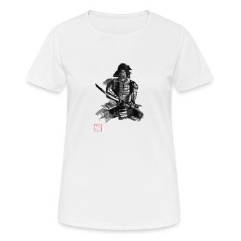 samurai in armor - T-shirt respirant Femme - blanc - Devant - AI Model Female 172 dark (172cm)