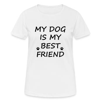Hund Dog - Frauen T-Shirt atmungsaktiv - Weiß - Vorne - AI Model Female 172 dark (172cm)