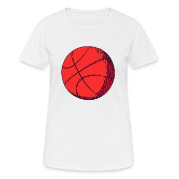 Ballsport - Frauen T-Shirt atmungsaktiv - Weiß - Vorne - AI Model Female 172 dark (172cm)