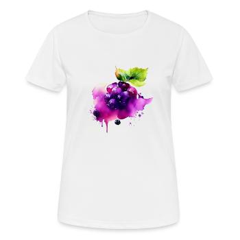 Blackberry Splash - Women's Breathable T-Shirt - white - Front - AI Model Female 172 dark (172cm)