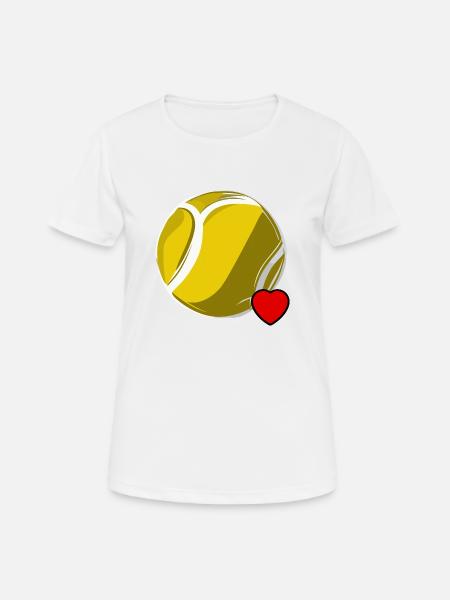 Love Tennis - T-shirt respirant Femme - blanc