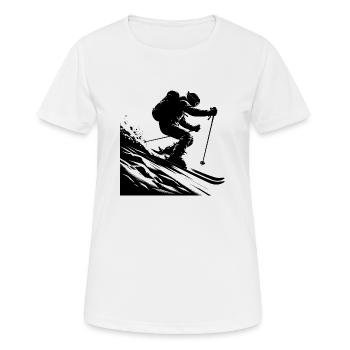 powdering - Women's Breathable T-Shirt - white - Front - AI Model Female 172 dark (172cm)