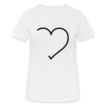 A modern heart - Women's Breathable T-Shirt - white - Front - AI Model Female 172 dark (172cm)