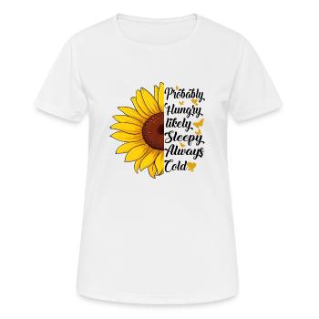 probably hungry likely sleepy always cold Vintage - T-shirt respirant Femme - blanc - Devant - AI Model Female 172 dark (172cm)