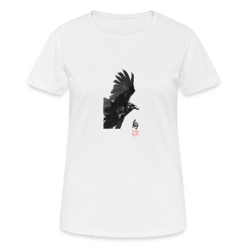 crow square - T-shirt respirant Femme - blanc - Devant - AI Model Female 172 dark (172cm)