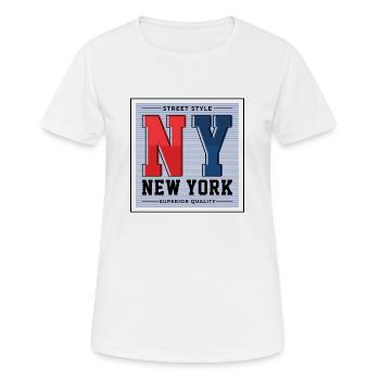 New York - T-shirt respirant Femme - blanc - Devant - AI Model Female 172 dark (172cm)