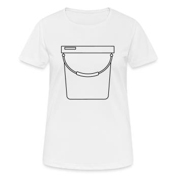 Eimer - Frauen T-Shirt atmungsaktiv - Weiß - Vorne - AI Model Female 172 dark (172cm)