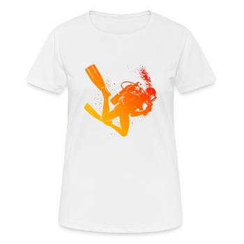 Plongée sous-marine Plongeur Homme Plongée Plongée Plongée - T-shirt respirant Femme - blanc - Devant - AI Model Female 172 dark (172cm)