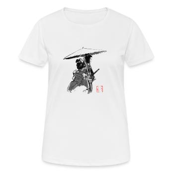 Pormenade - Frauen T-Shirt atmungsaktiv - Weiß - Vorne - AI Model Female 172 dark (172cm)