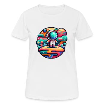 Kleiner Astronaut - Frauen T-Shirt atmungsaktiv - Weiß - Vorne - AI Model Female 172 dark (172cm)