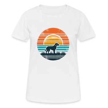 Vintage Sunset Beagle - Frauen T-Shirt atmungsaktiv - Weiß - Vorne - AI Model Female 172 dark (172cm)