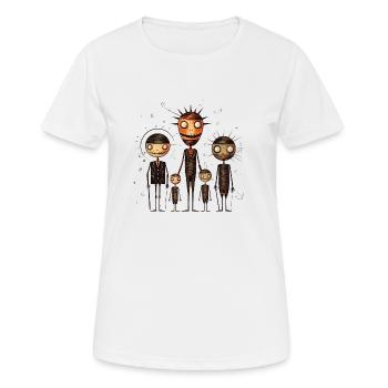 Mode créative et mystique - Famille de poupées vaudou - T-shirt respirant Femme - blanc - Devant - AI Model Female 172 dark (172cm)