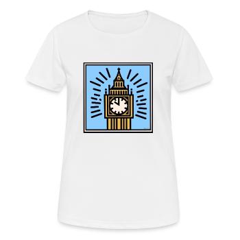 Big Ben Pop Art - T-shirt respirant Femme - blanc - Devant - AI Model Female 172 dark (172cm)
