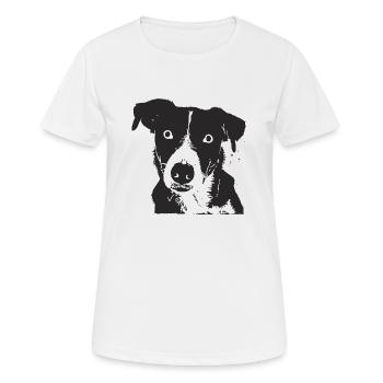 Chien Animal De Compagnie Aboiement Bello Chiot Chien Museau De Chien - T-shirt respirant Femme - blanc - Devant - AI Model Female 172 dark (172cm)