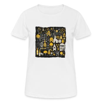 Biergarten München Oktober Bayern Bier Feiern Fest - Frauen T-Shirt atmungsaktiv - Weiß - Vorne - AI Model Female 172 dark (172cm)