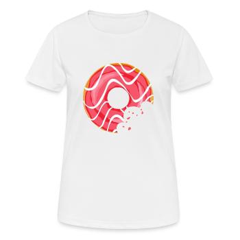 Donut Crunch essen Metzgergebäck 120 4 Q - Frauen T-Shirt atmungsaktiv - Weiß - Vorne - AI Model Female 172 dark (172cm)