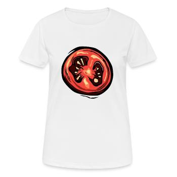 Tomate Tomate 904 W - Frauen T-Shirt atmungsaktiv - Weiß - Vorne - AI Model Female 172 dark (172cm)