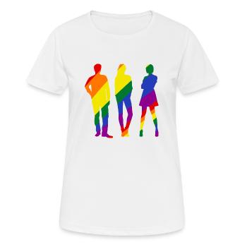 Pride Pride Pride - Frauen T-Shirt atmungsaktiv - Weiß - Vorne - AI Model Female 172 dark (172cm)