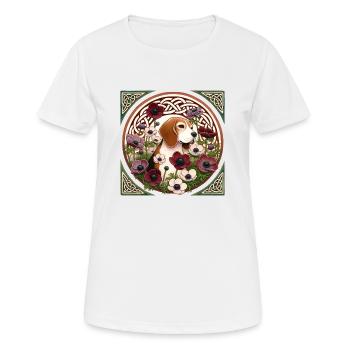 Beagle - Frauen T-Shirt atmungsaktiv - Weiß - Vorne - AI Model Female 172 dark (172cm)