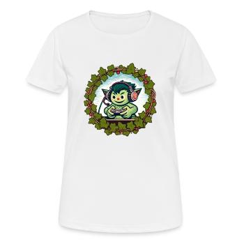 Gobelin de jeu vidéo - T-shirt respirant Femme - blanc - Devant - AI Model Female 172 dark (172cm)
