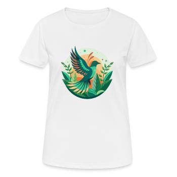 Oiseau libre - T-shirt respirant Femme - blanc - Devant - AI Model Female 172 dark (172cm)