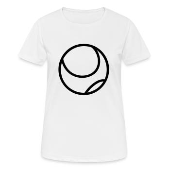Balle de tennis - T-shirt respirant Femme - blanc - Devant - AI Model Female 172 dark (172cm)