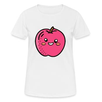 Pomme à grignoter - T-shirt respirant Femme - blanc - Devant - AI Model Female 172 dark (172cm)
