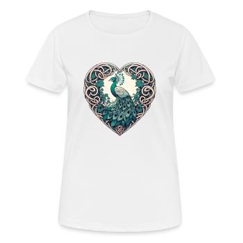 Pfauen-Liebhaber - Frauen T-Shirt atmungsaktiv - Weiß - Vorne - AI Model Female 172 dark (172cm)