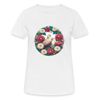 Tourterelles tristes - T-shirt respirant Femme - blanc - Devant - AI Model Female 172 dark (172cm)