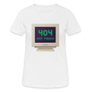 CRT Design - 404 Nicht gefunden - Frauen T-Shirt atmungsaktiv - Weiß - Vorne - AI Model Female 172 dark (172cm)