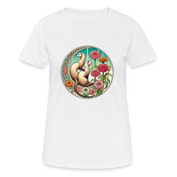Frettchen - Frauen T-Shirt atmungsaktiv - Weiß - Vorne - AI Model Female 172 dark (172cm)