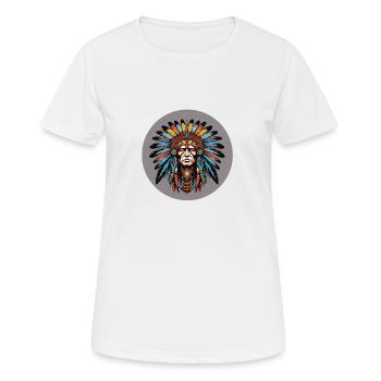Indian - Women's Breathable T-Shirt - white - Front - AI Model Female 172 dark (172cm)