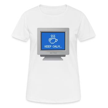 CRT "Keep Calm" Wallpaper - Women's Breathable T-Shirt - white - Front - AI Model Female 172 dark (172cm)