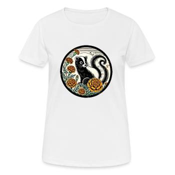 Stinktier - Frauen T-Shirt atmungsaktiv - Weiß - Vorne - AI Model Female 172 dark (172cm)