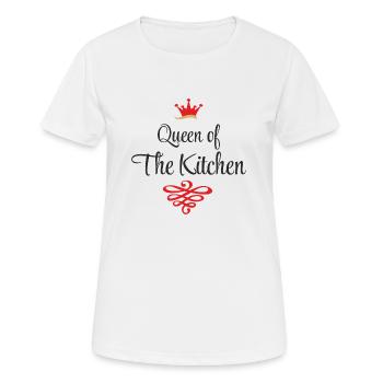 Funny T-shirts for women who like to cook - Women's Breathable T-Shirt - white - Front - AI Model Female 172 dark (172cm)