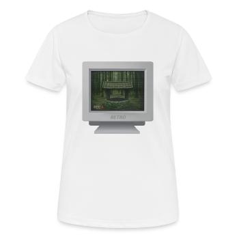 CRT-Design - Der geheimnisvolle Brunnen... - Frauen T-Shirt atmungsaktiv - Weiß - Vorne - AI Model Female 172 dark (172cm)