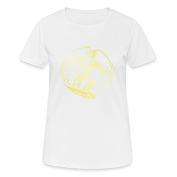 Snowboarding Man - Women's Breathable T-Shirt - white - Front - AI Model Female 172 dark (172cm)
