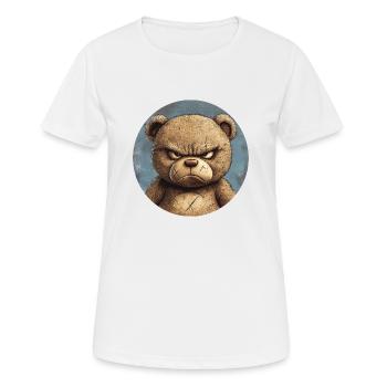 Grim Teddy : Robuste et unique - T-shirt respirant Femme - blanc - Devant - AI Model Female 172 dark (172cm)