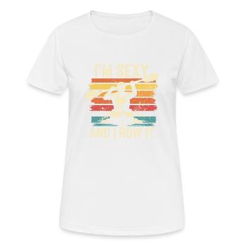 Drôle de dicton pour les amateurs de kayak - T-shirt respirant Femme - blanc - Devant - AI Model Female 172 dark (172cm)