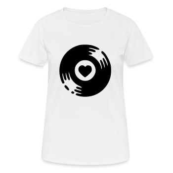 Schallplatte - Frauen T-Shirt atmungsaktiv - Weiß - Vorne - AI Model Female 172 dark (172cm)