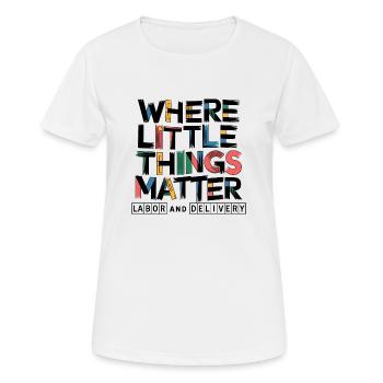 Chaque petit geste compte - T-shirt respirant Femme - blanc - Devant - AI Model Female 172 dark (172cm)
